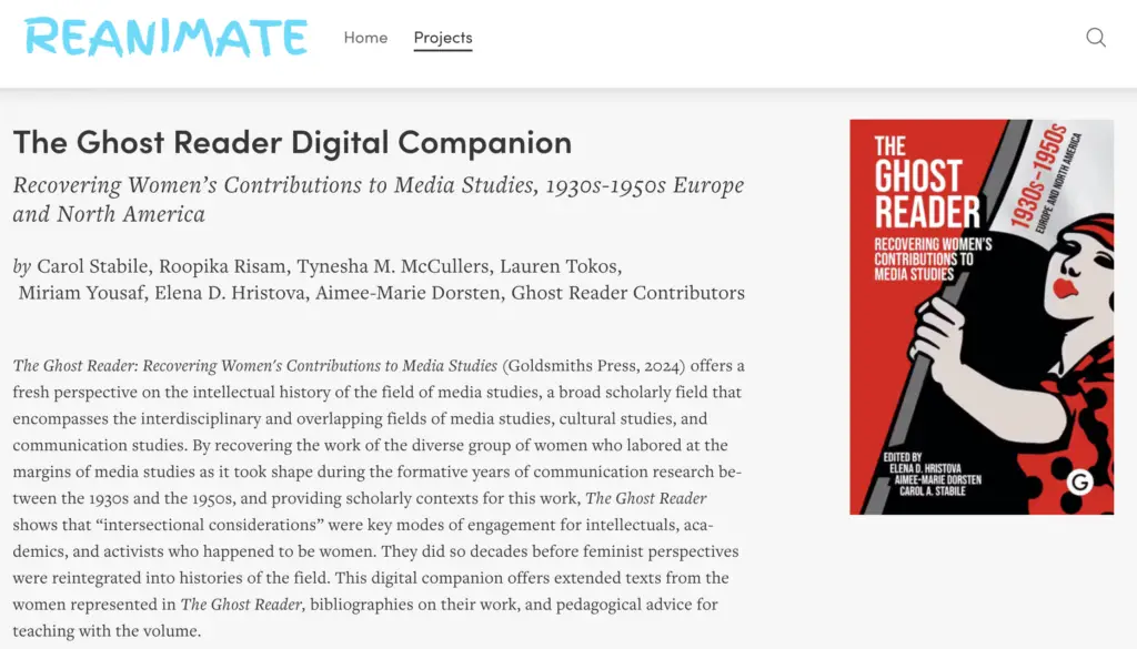 Screenshot of The Ghost Reader Digital Companion